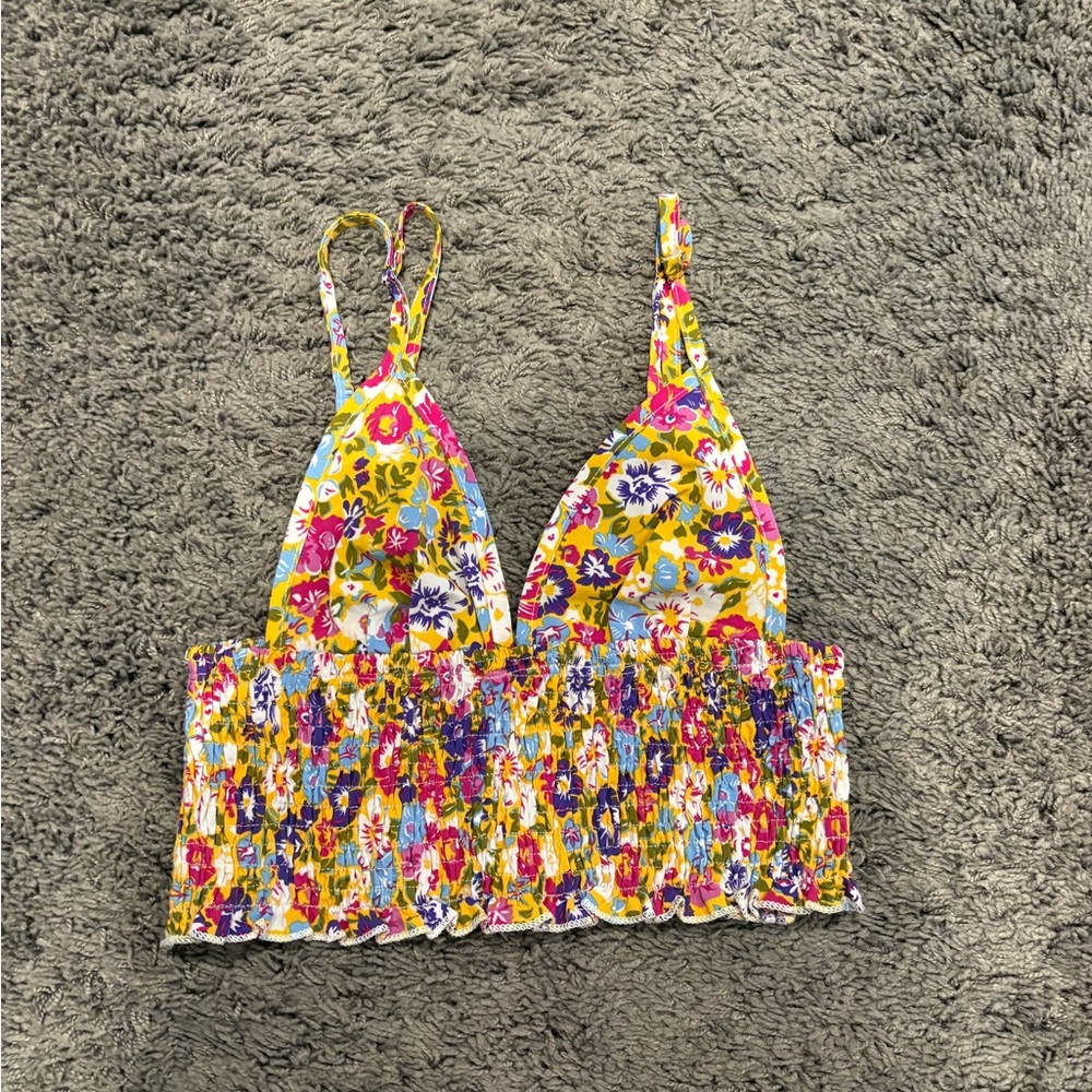 Floral Women's Cropped Tank Top